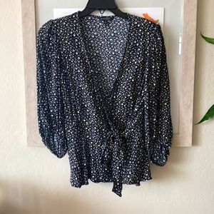 Side tie blouse